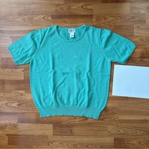 3/$20 BFA classics green teal sweater